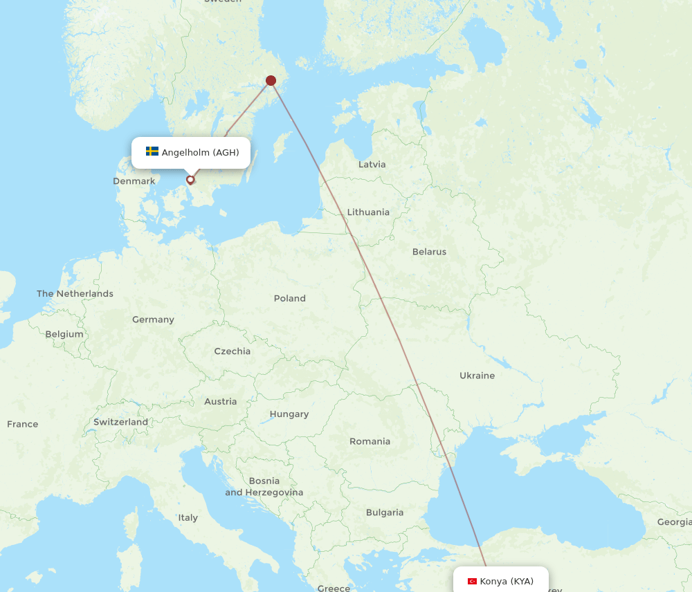 AGH-KYA flight routes