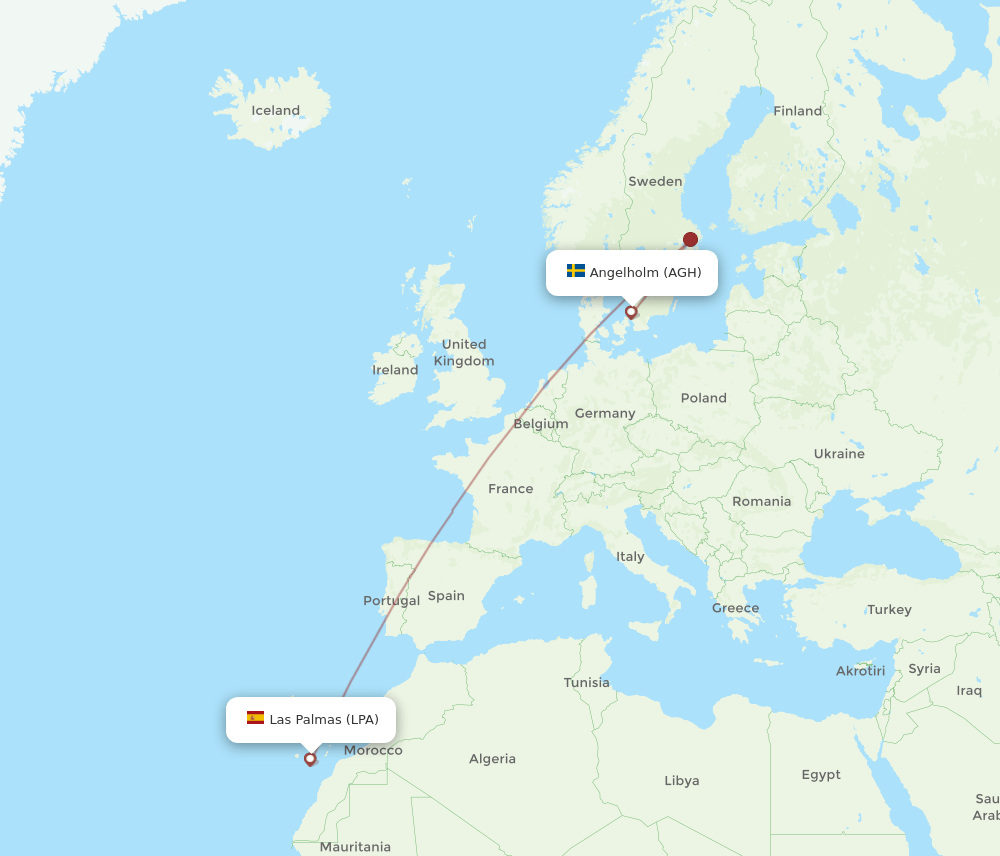 AGH-LPA flight routes