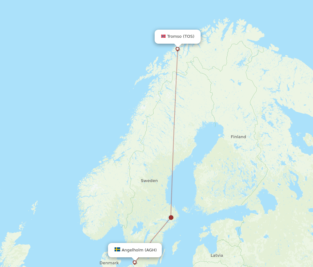 AGH-TOS flight routes