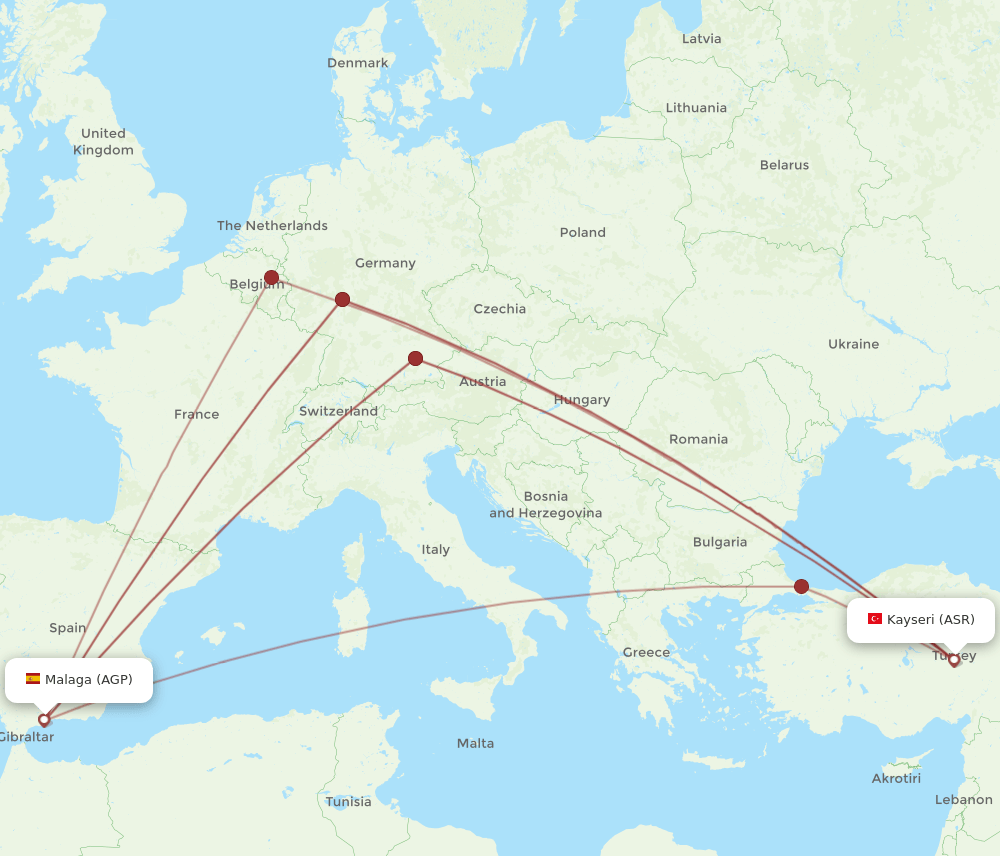 AGP-ASR flight routes