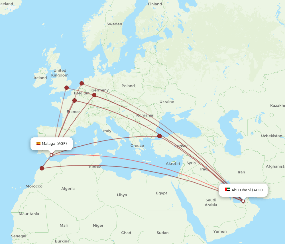 AGP-AUH flight routes