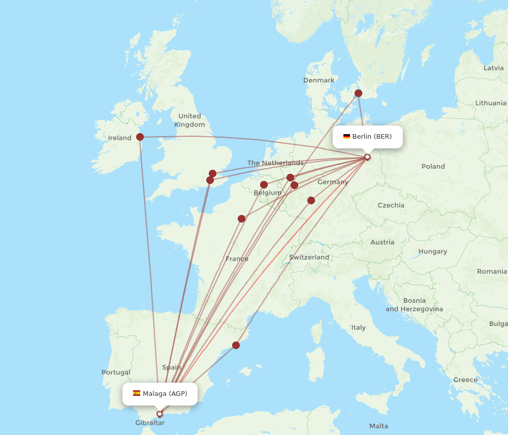 AGP-BER flight routes