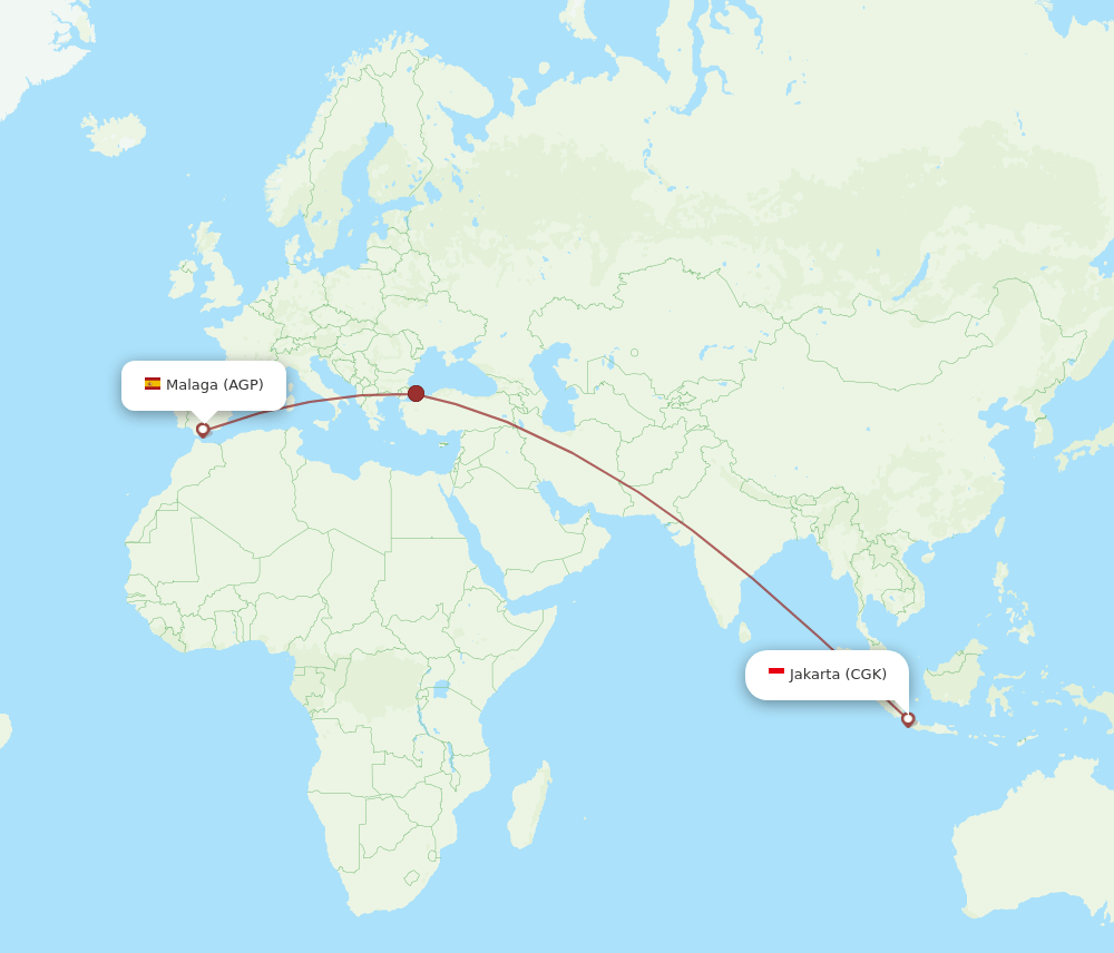 AGP-CGK flight routes