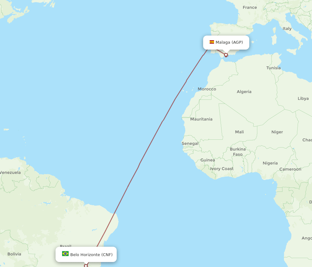 AGP-CNF flight routes