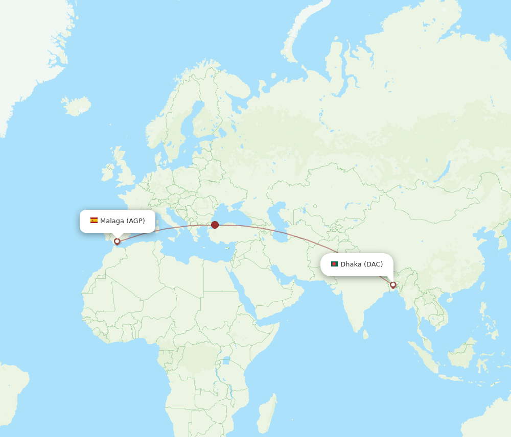 AGP-DAC flight routes