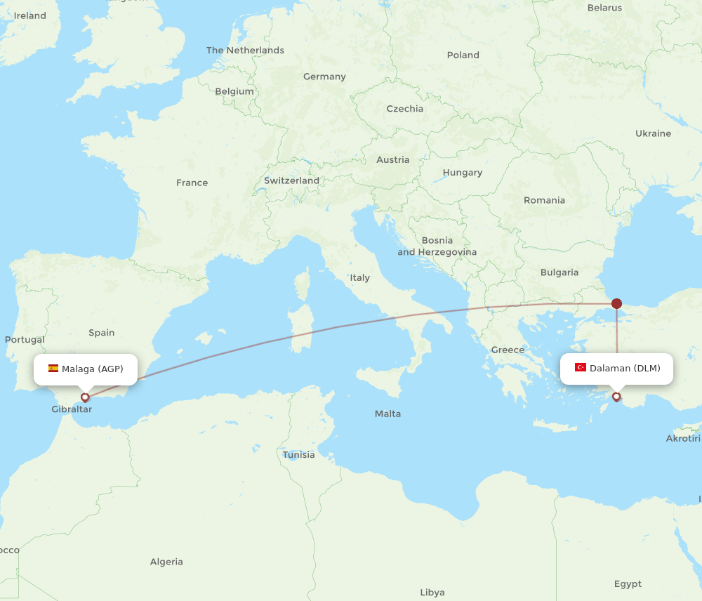 AGP-DLM flight routes