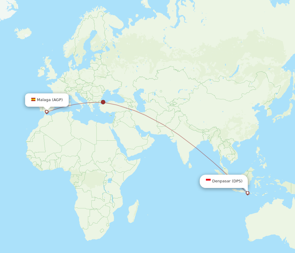 AGP-DPS flight routes