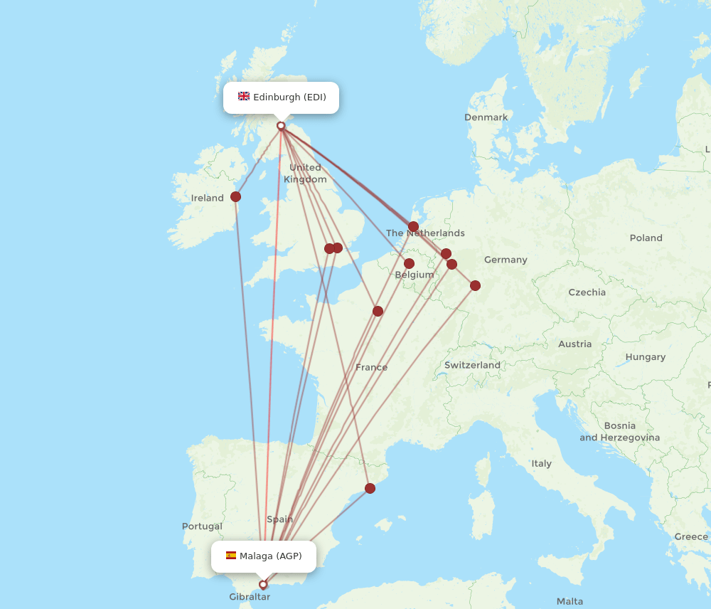 AGP-EDI flight routes