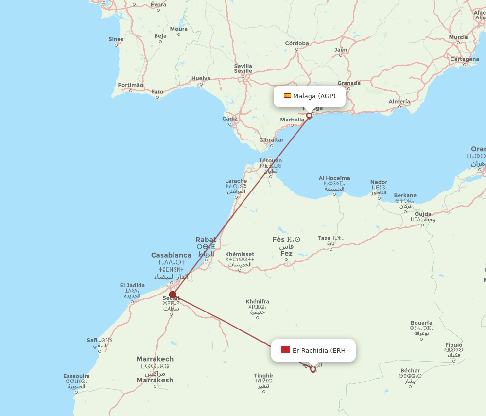 AGP-ERH flight routes