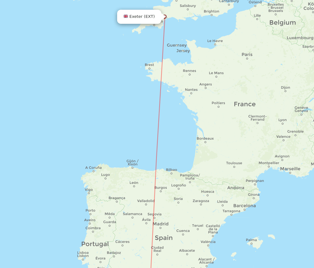 AGP-EXT flight routes