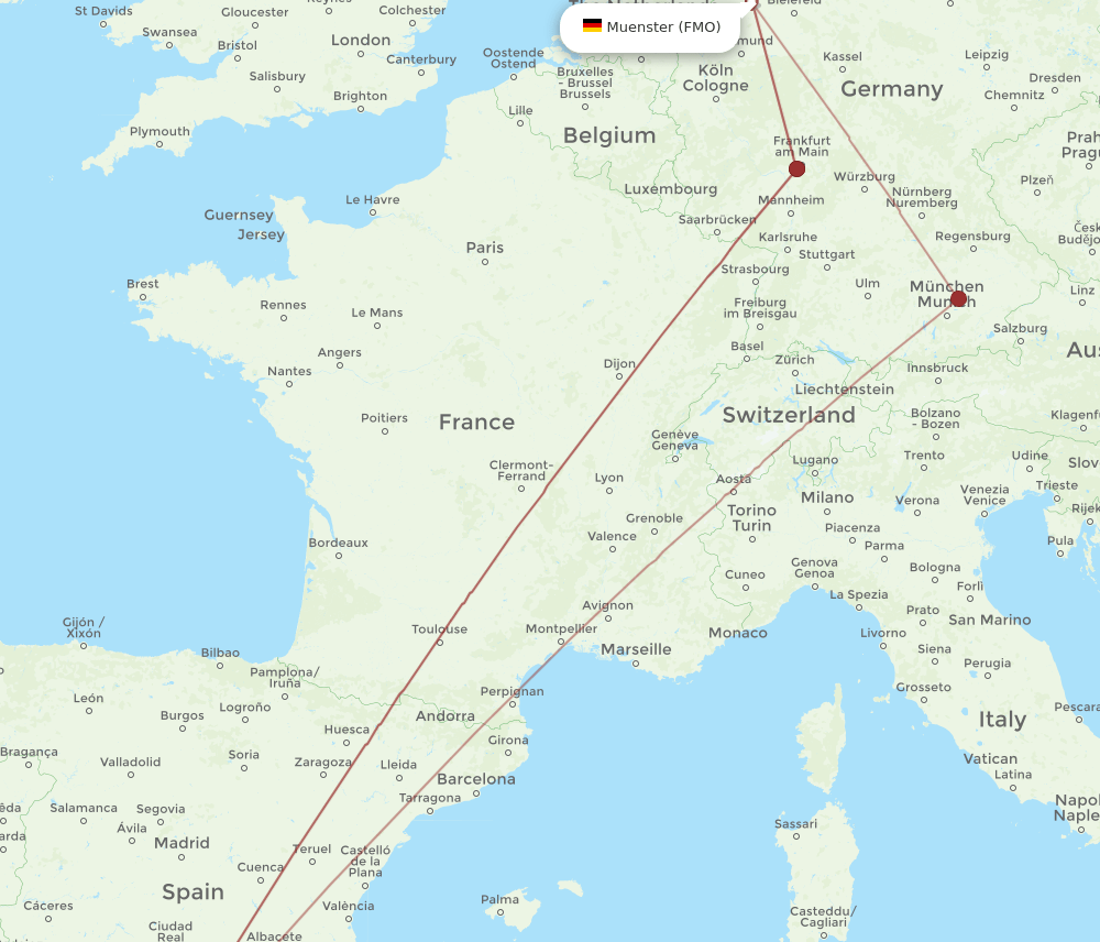 AGP-FMO flight routes