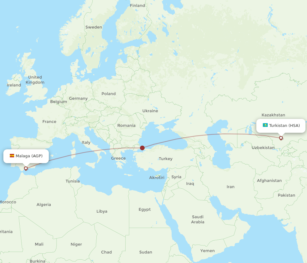 AGP-HSA flight routes