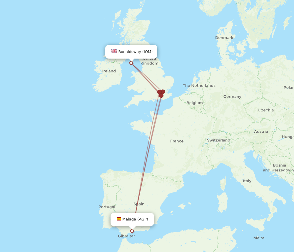AGP-IOM flight routes