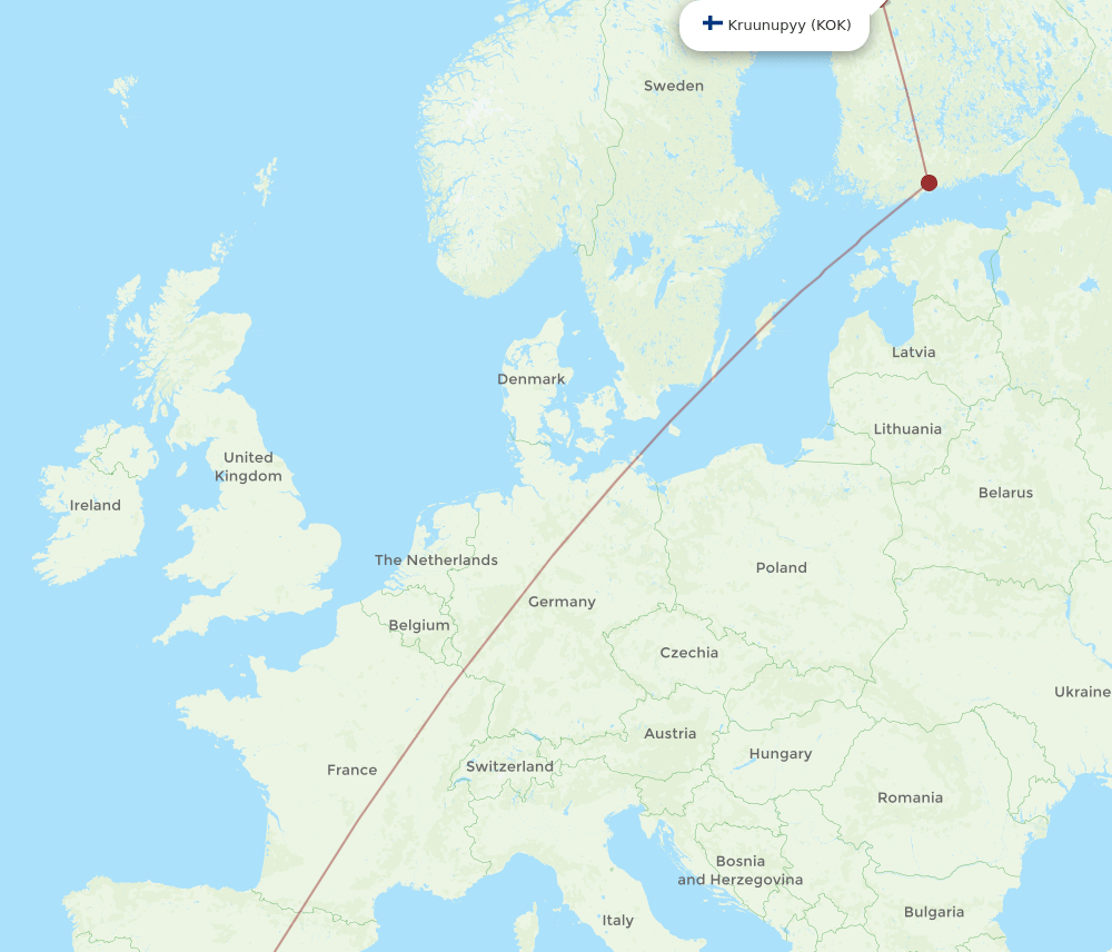 AGP-KOK flight routes