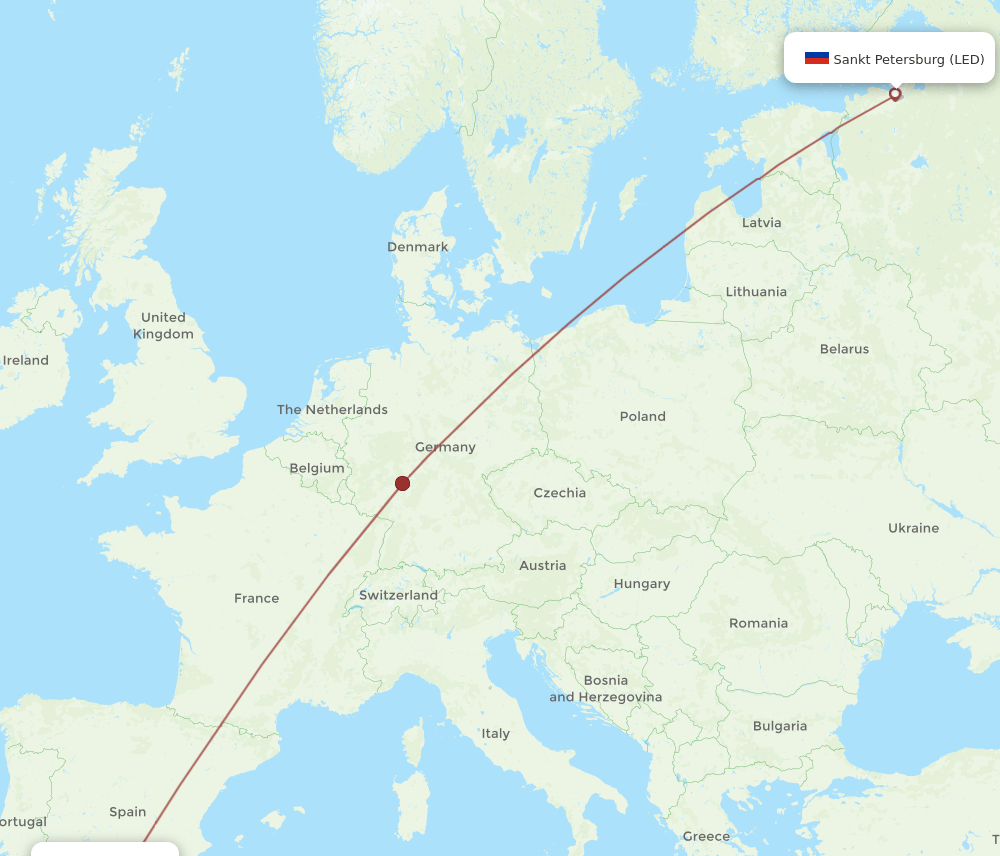 AGP-LED flight routes