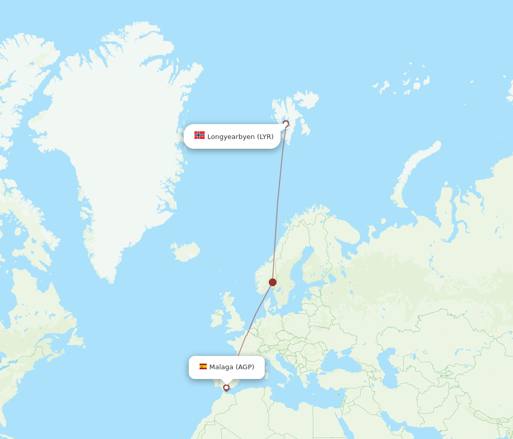 AGP-LYR flight routes