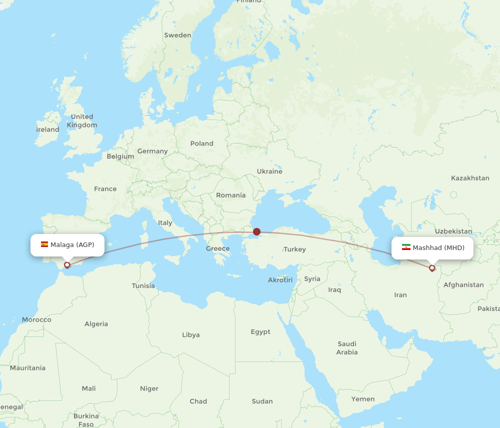AGP-MHD flight routes