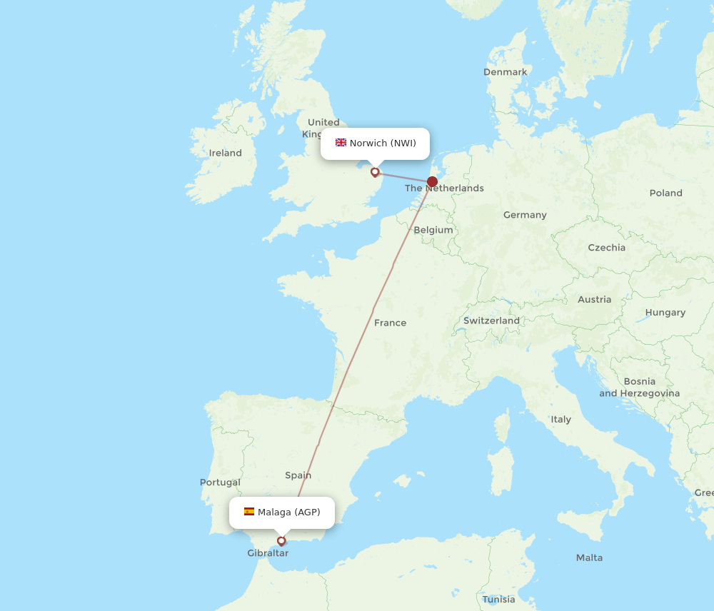 AGP-NWI flight routes