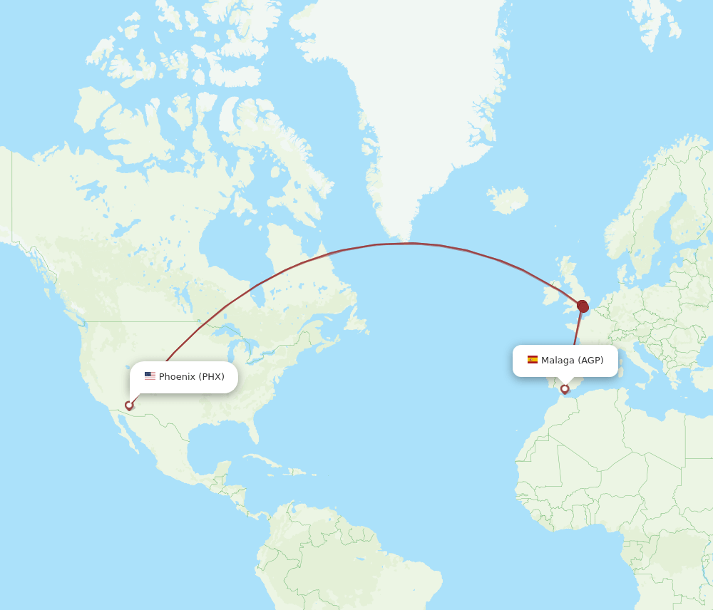 AGP-PHX flight routes