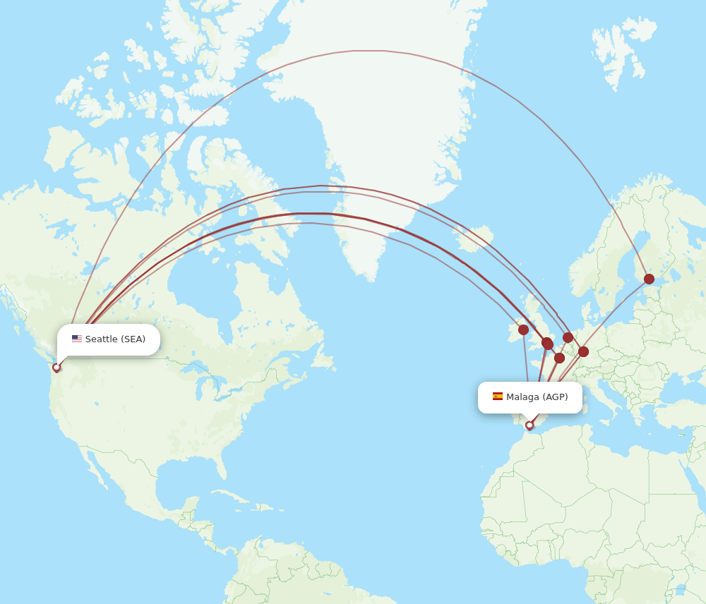 AGP-SEA flight routes