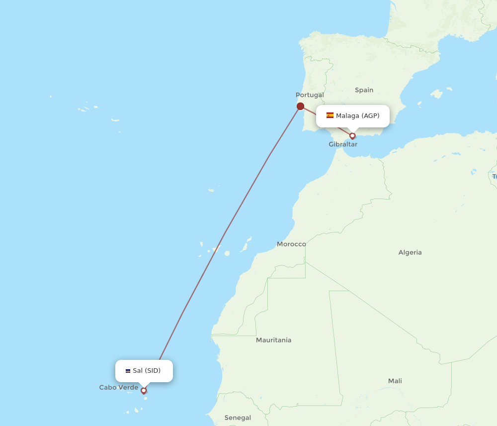 AGP-SID flight routes