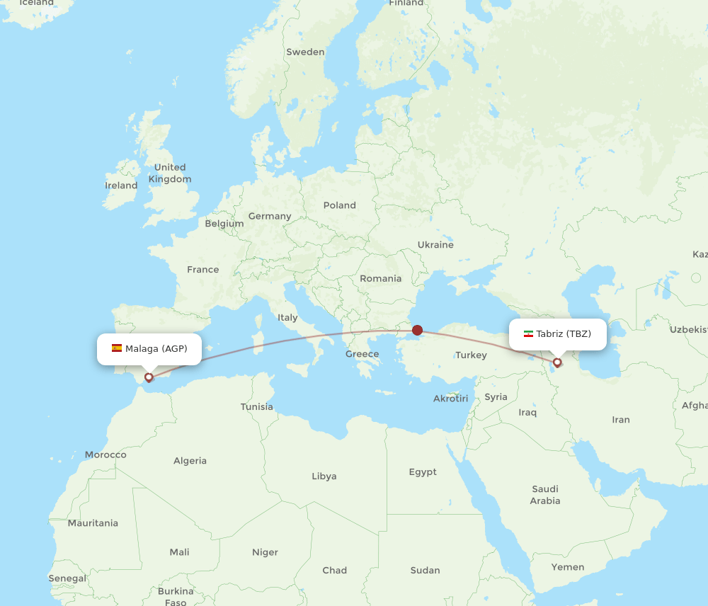 AGP-TBZ flight routes