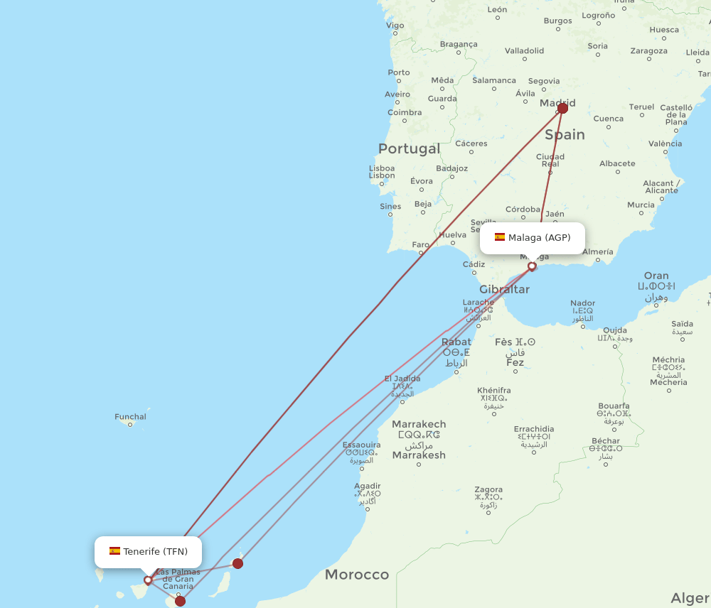 AGP-TFN flight routes