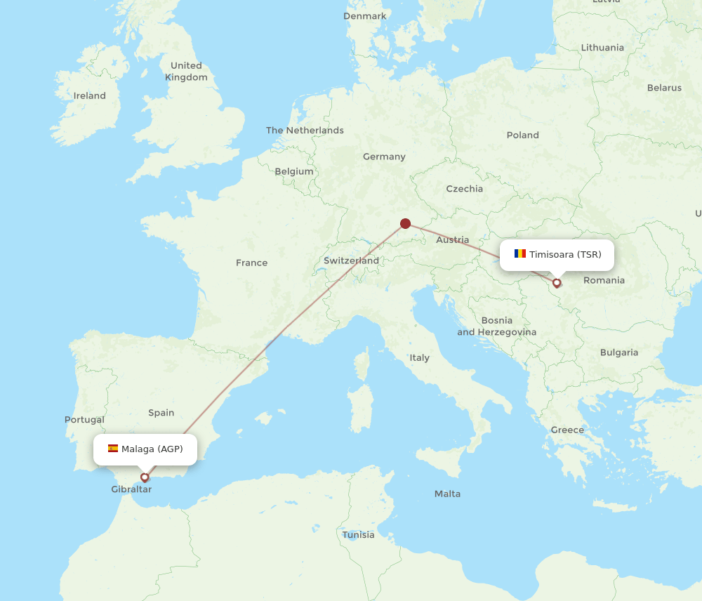AGP-TSR flight routes