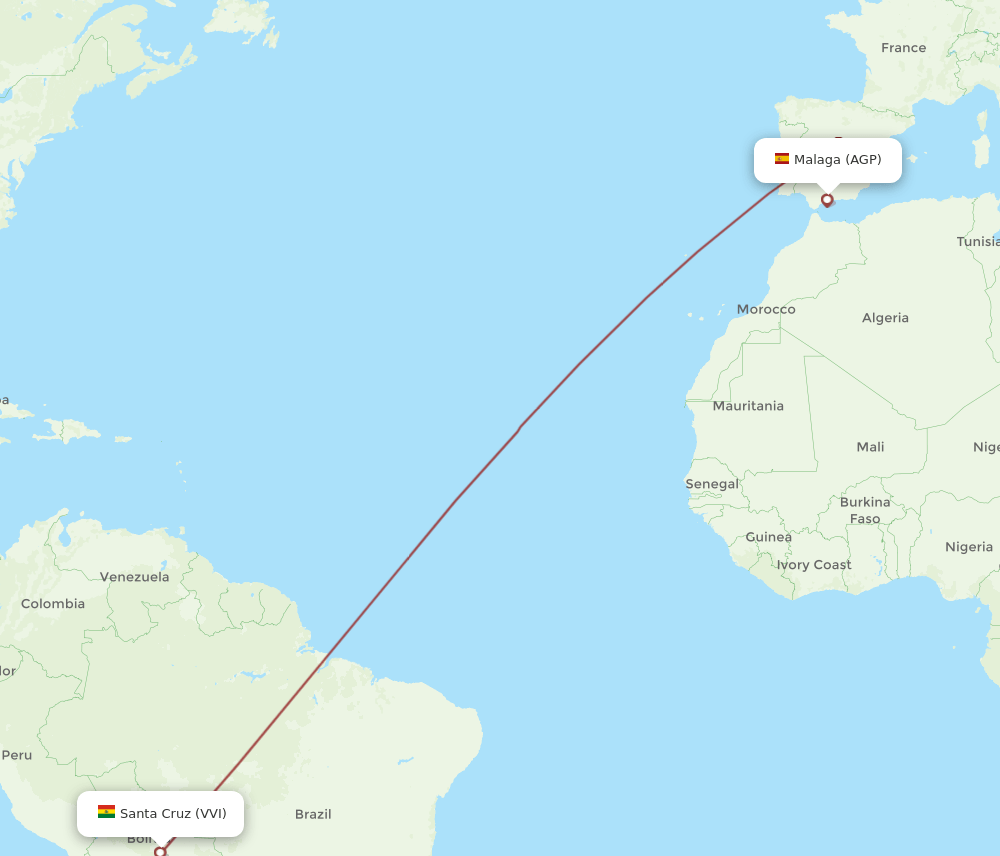AGP-VVI flight routes