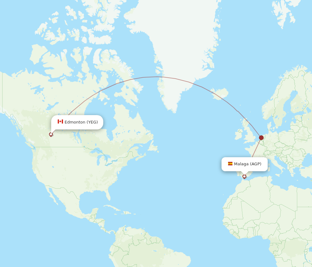 AGP-YEG flight routes