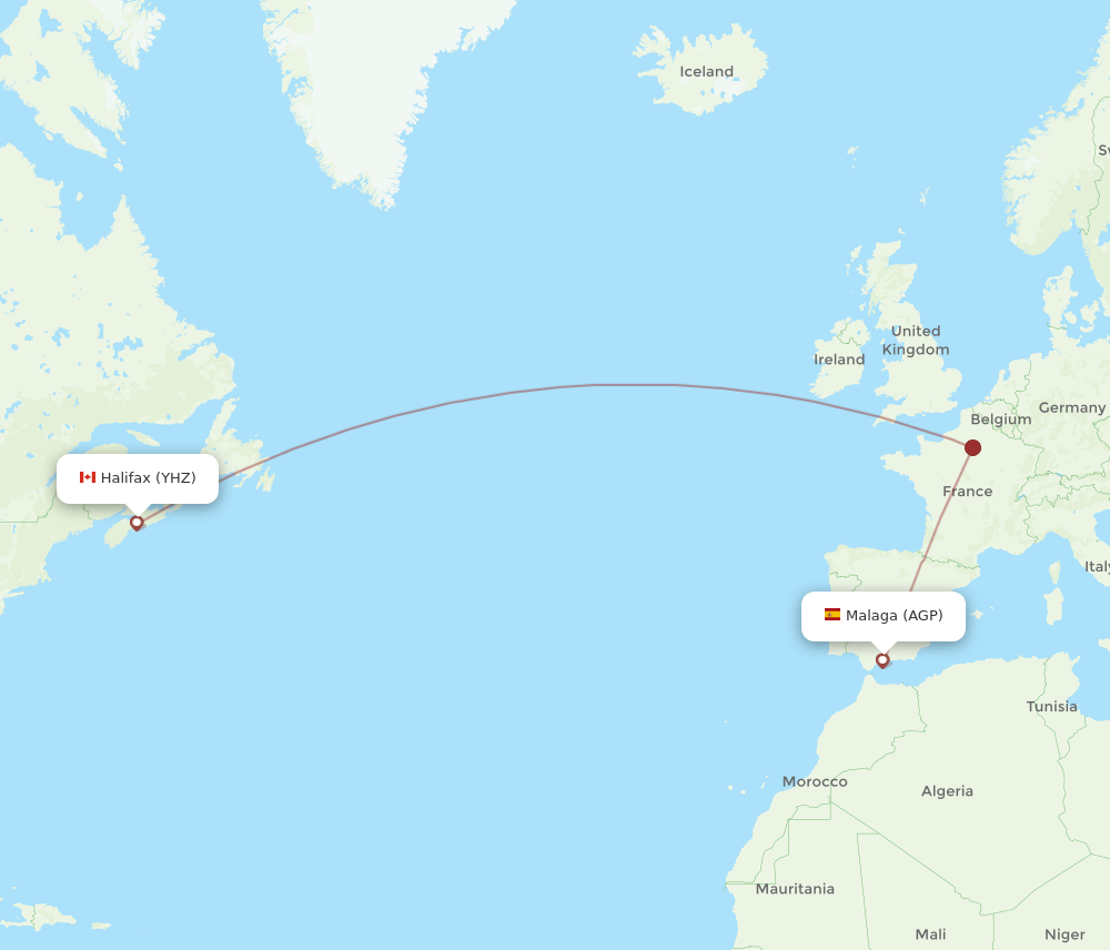 AGP-YHZ flight routes