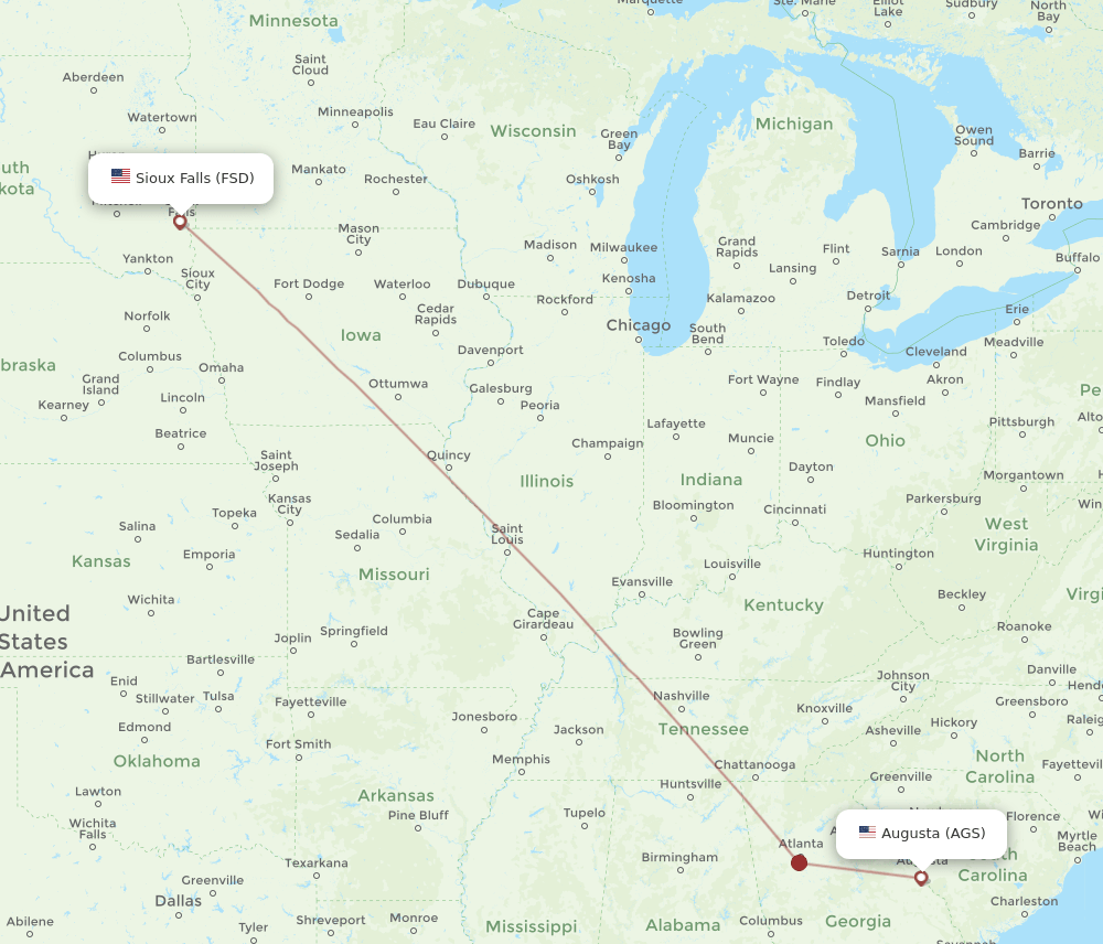 AGS-FSD flight routes