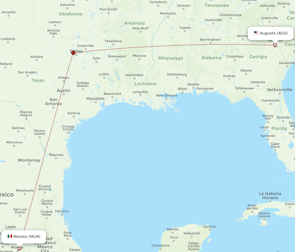 AGS-MLM flight routes