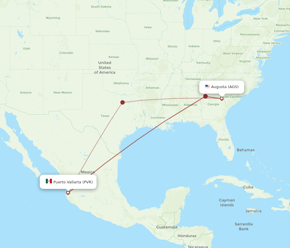 AGS-PVR flight routes