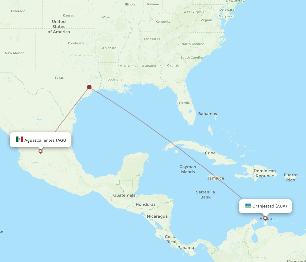 AGU-AUA flight routes