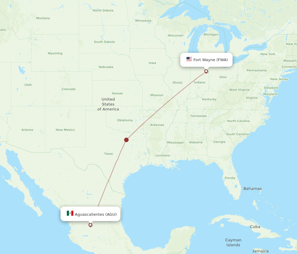 AGU-FWA flight routes