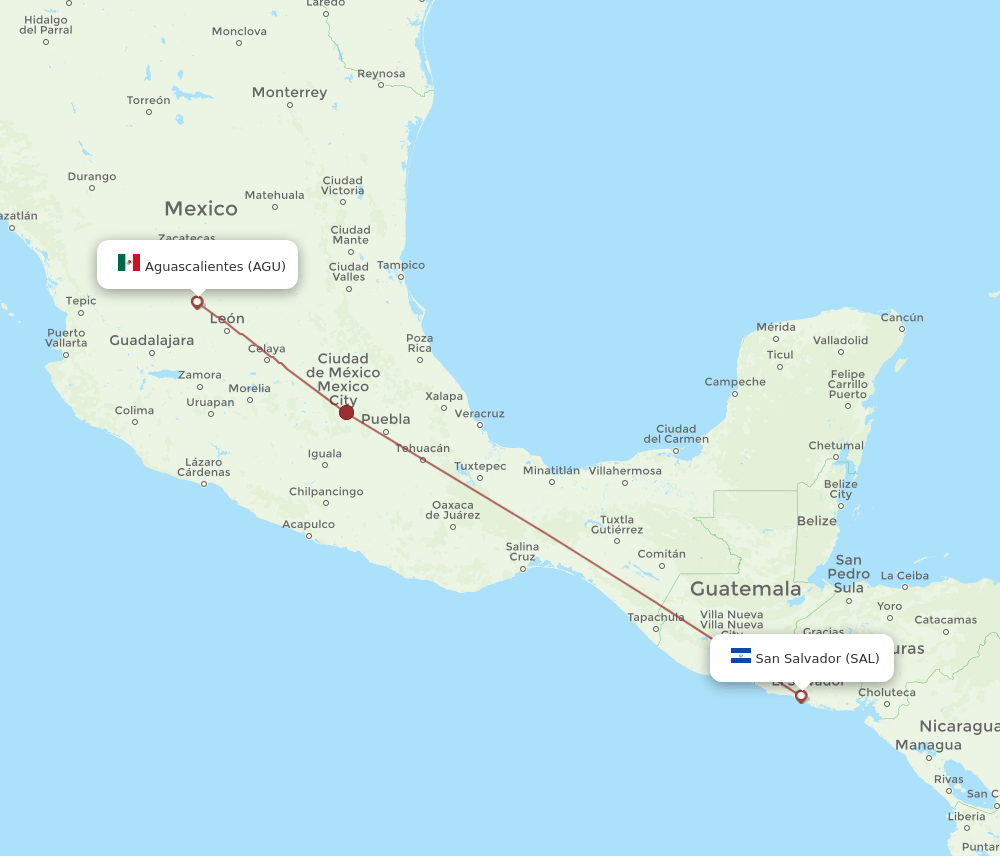 AGU-SAL flight routes