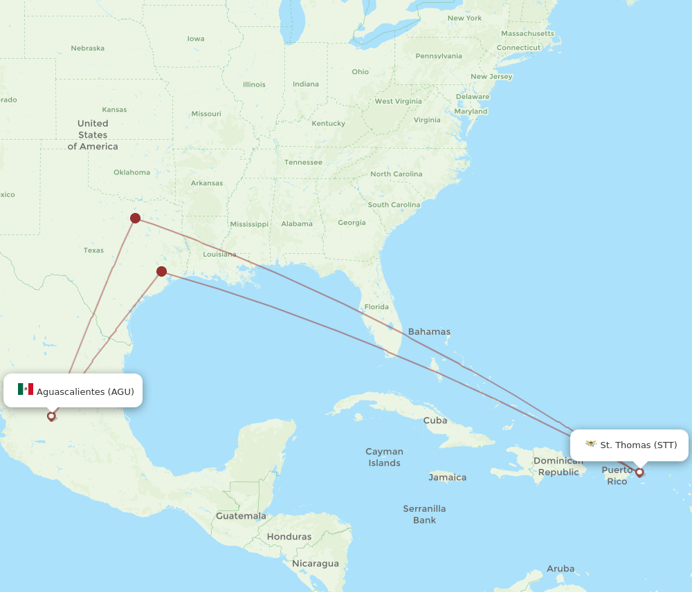 AGU-STT flight routes