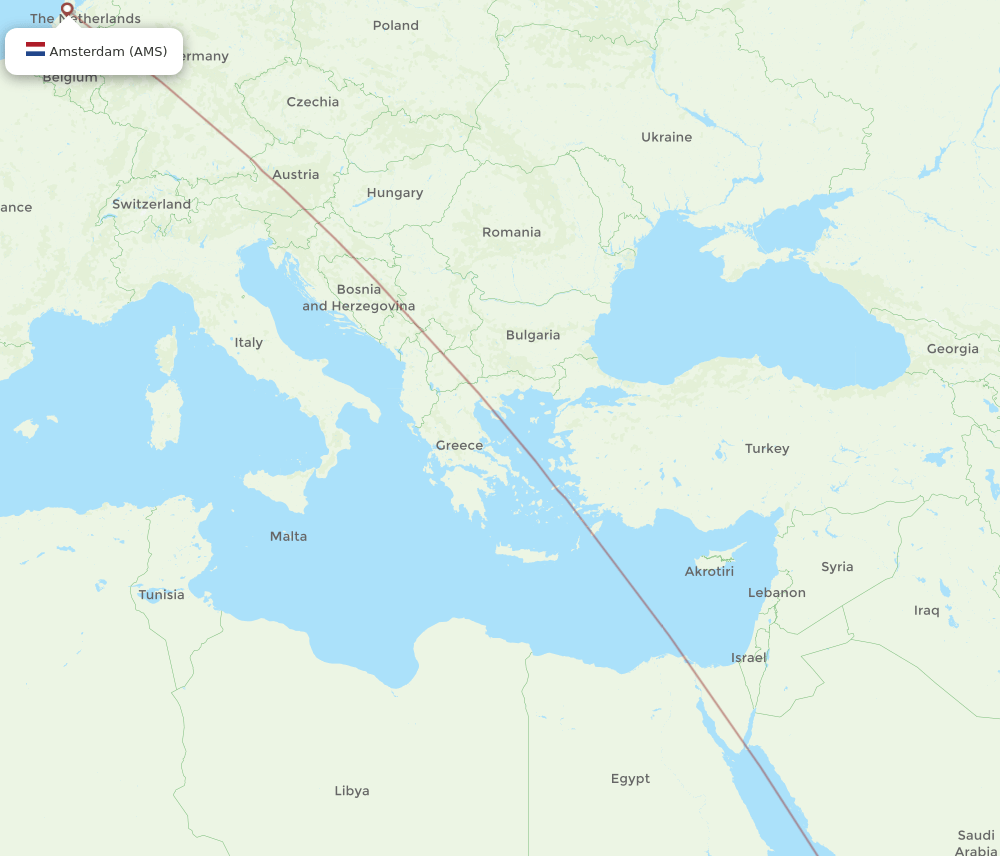 AHB-AMS flight routes