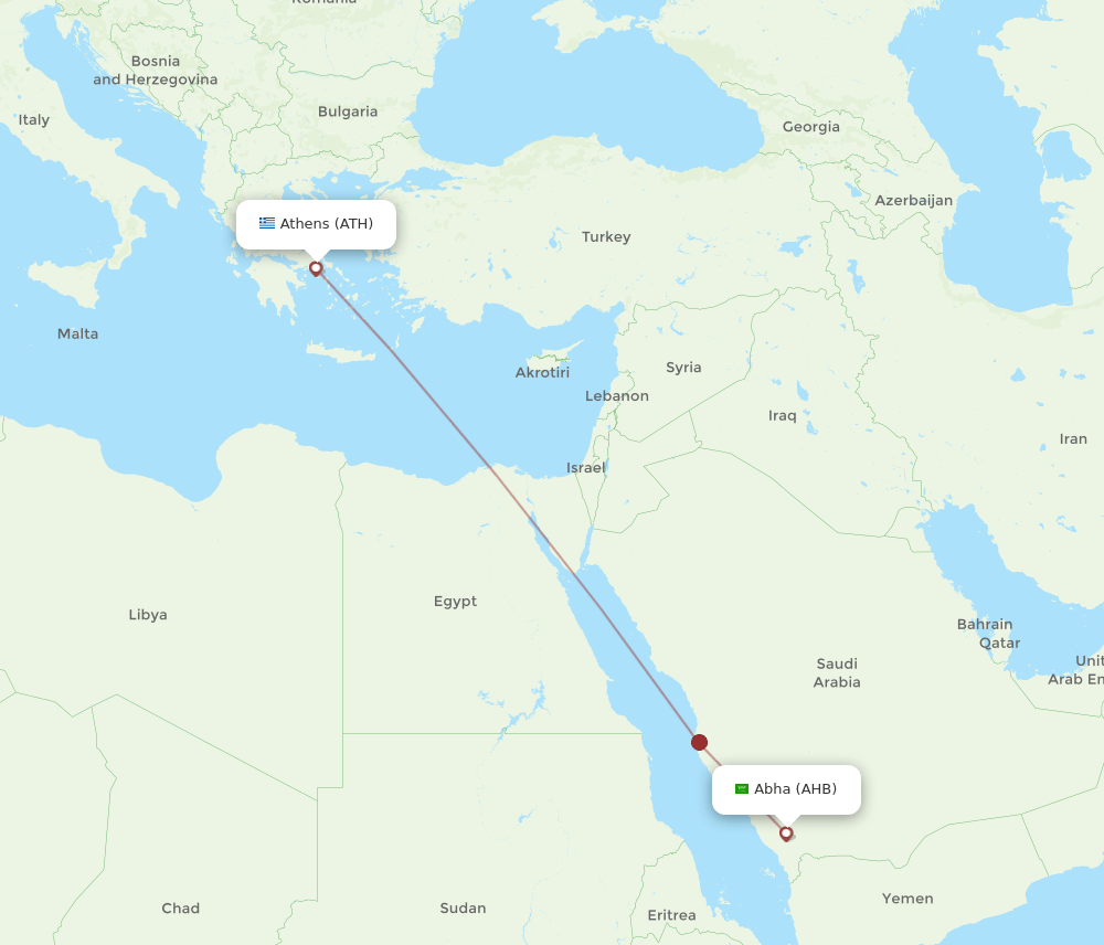 AHB-ATH flight routes
