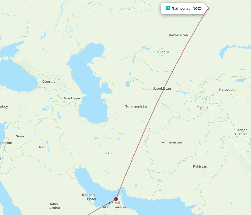 AHB-NQZ flight routes