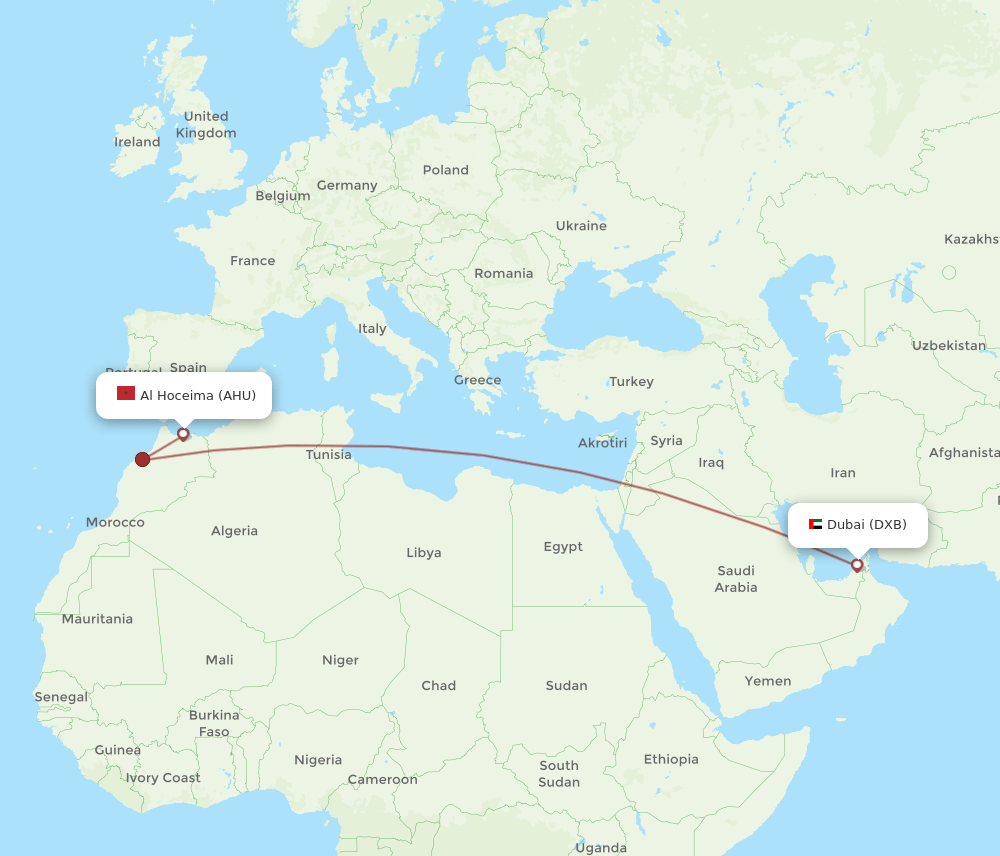 AHU-DXB flight routes