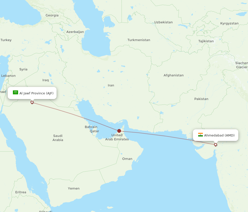 AJF-AMD flight routes