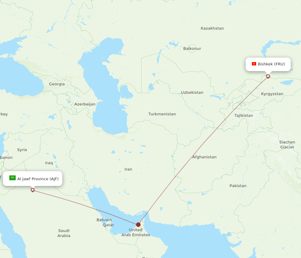 AJF-FRU flight routes