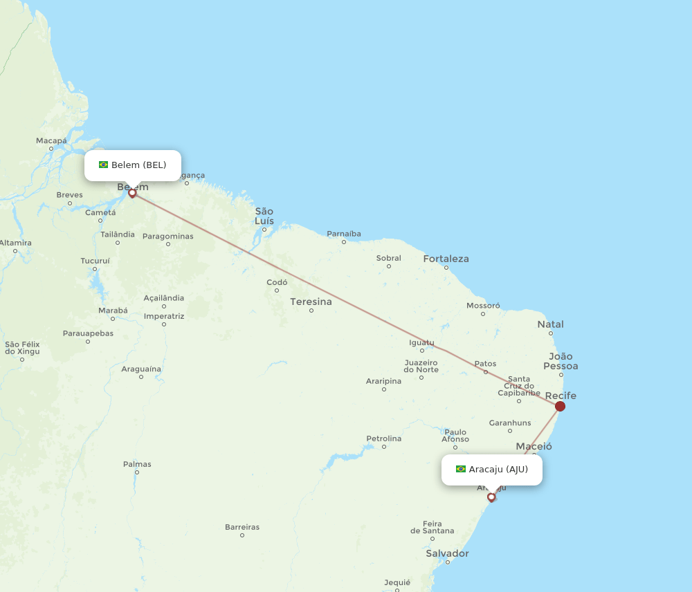 AJU-BEL flight routes