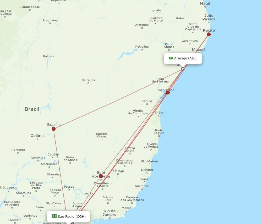 AJU-CGH flight routes