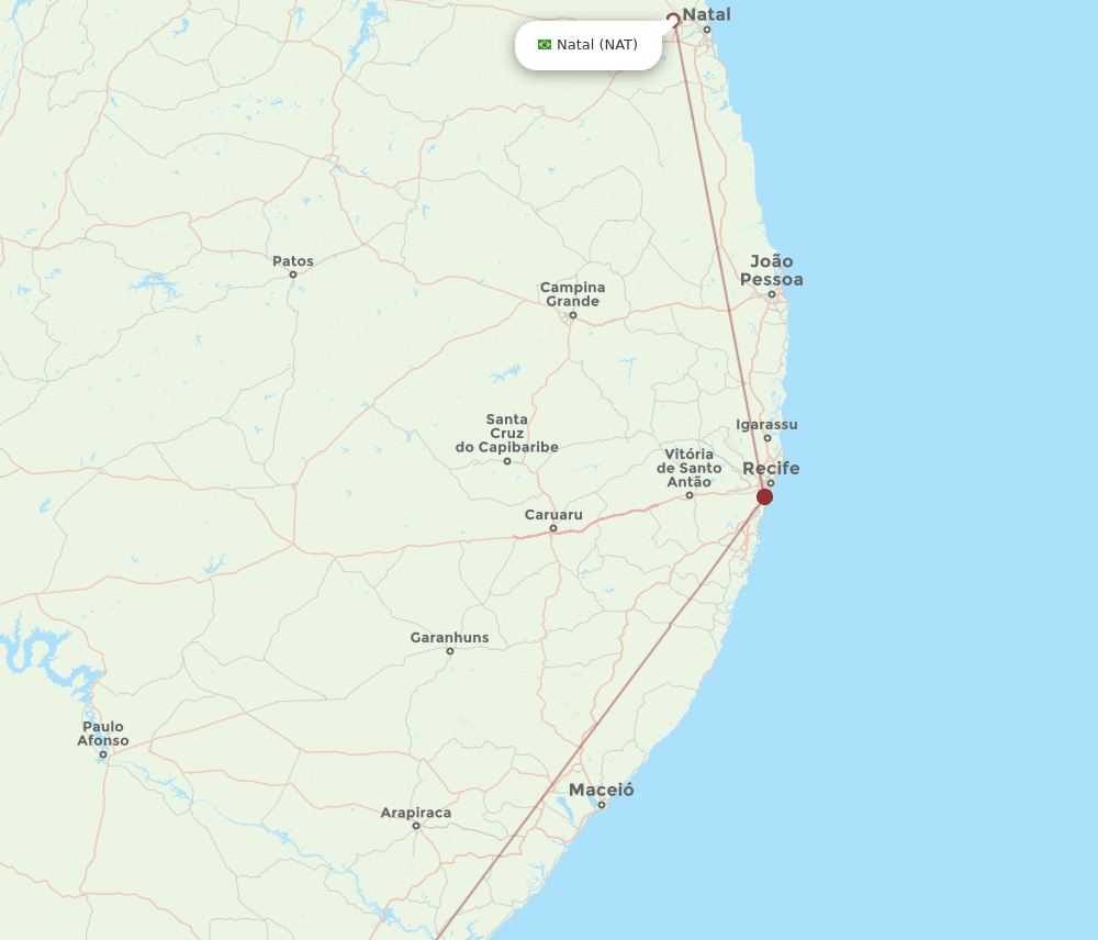 AJU-NAT flight routes