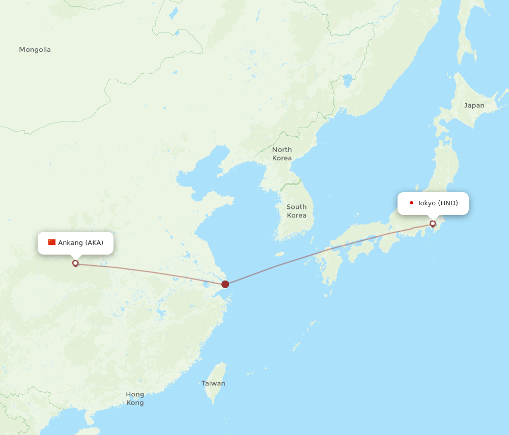 AKA-HND flight routes