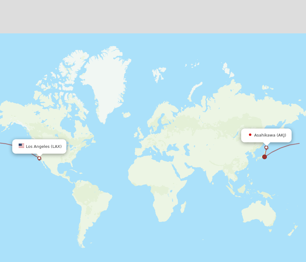 AKJ-LAX flight routes