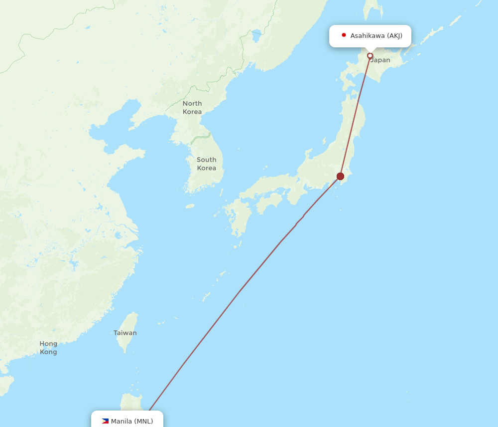 AKJ-MNL flight routes